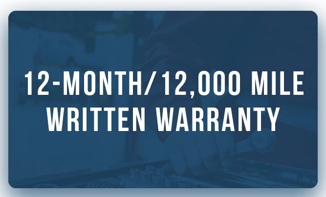 Written Promotion to be 12 Month12000 Mile Written Warranty